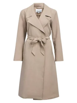 Object Kevät- Ja Syystakit*takki Objmarie RE Trench Desert taupe melange