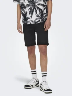 Only & Sons Shortsit*farkkushortsit Onsply Blk Jog Black denim