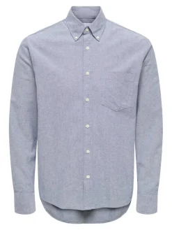 Only & Sons Kauluspaidat*paita Onsgaton Blue nights solid