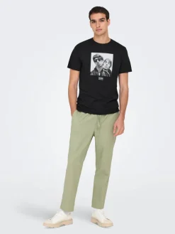 Only & Sons T-Paidat*t-paita Onsoasis Black Photo Print