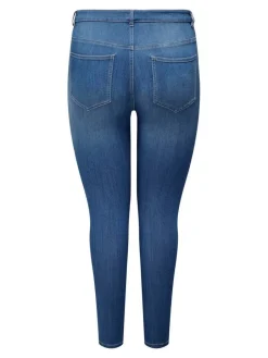 Only Carmakoma Farkut*farkut Carstorm HW Push Up Light medium blue denim
