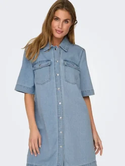 Only Vapaa-Ajan Mekot*farkkumekko Onlbelle S/S Light Blue Denim