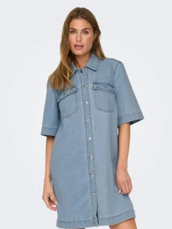 Only Vapaa-Ajan Mekot*farkkumekko Onlbelle S/S Light Blue Denim