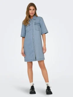Only Vapaa-Ajan Mekot*farkkumekko Onlbelle S/S Light Blue Denim