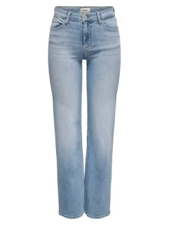 Only Farkut*farkut Onlblush Mid Straight Light Blue Denim