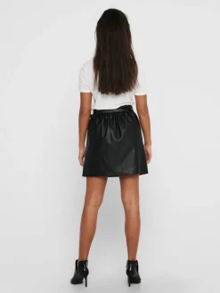 Only Hameet Ja Haalarit*hame Onlheidi Faux Leather Black