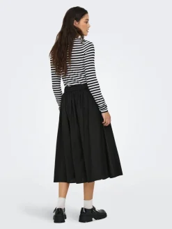 Only Hameet Ja Haalarit*hame Onlmaila Long Pleat Black
