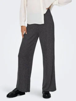 Only Housut*housut Onlcarol Wide Glitter Black silver glitter