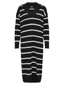 Only Vapaa-Ajan Mekot*neulemekko Onlnewtessa L/S Midi Black pumice stone