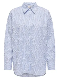 Only Puserot*pusero Onlbeni L/S Loose Bright white ebb and flow