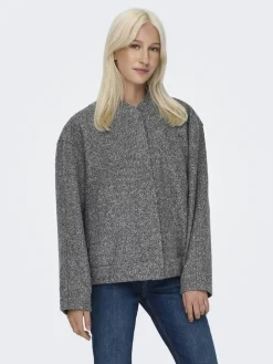 Only Talvitakit*takki Onlgaia Boucle Bomber Dark grey melange