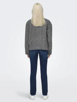 Only Talvitakit*takki Onlgaia Boucle Bomber Dark grey melange