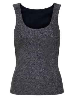 Only Topit*toppi Onlea Glitter S/L 2-Ways Black silver glitter