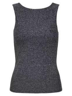 Only Topit*toppi Onlea Glitter S/L 2-Ways Black silver glitter
