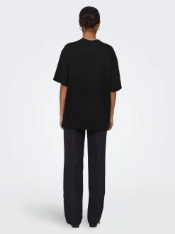 Only Trikoopaidat Ja Colleget*t-paita Onlriri S/S stones Black iconic