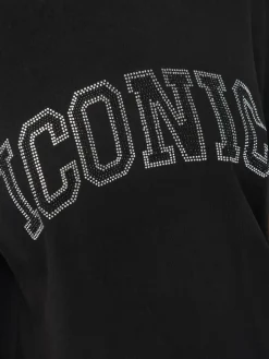 Only Trikoopaidat Ja Colleget*t-paita Onlriri S/S stones Black iconic