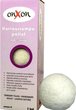 Onxon Puhdistus Ja Siivous|Vaatehuolto*Kuivausrumpupallot Villa 3 kpl