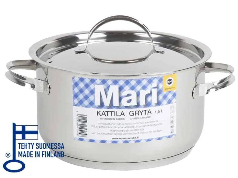 Opa Keittoastiat*Teräskattila Mari 1,5 l