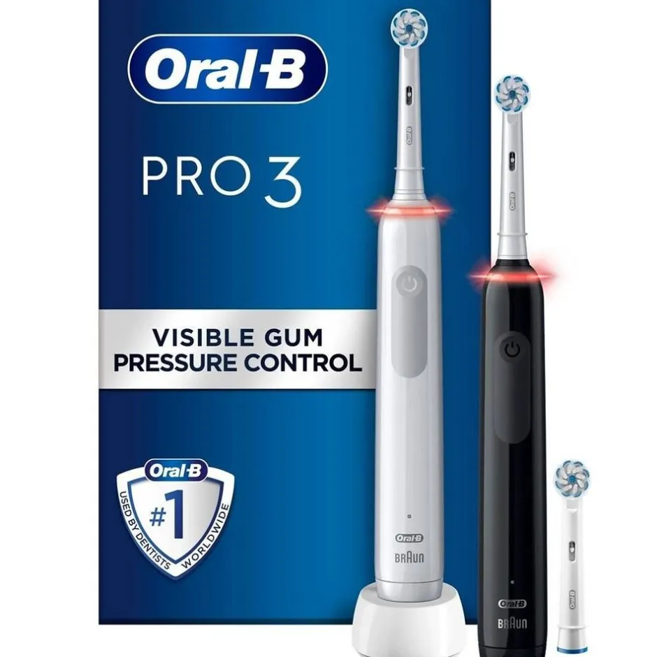 Oral-B Hammashoito*sähköhammasharja Pro 3 3900N tuplarungolla
