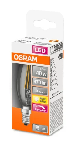 Osram Lamput Ja Valaisintarvikkeet*LED kynttilälamppu 470lm 2700K E14 DIM