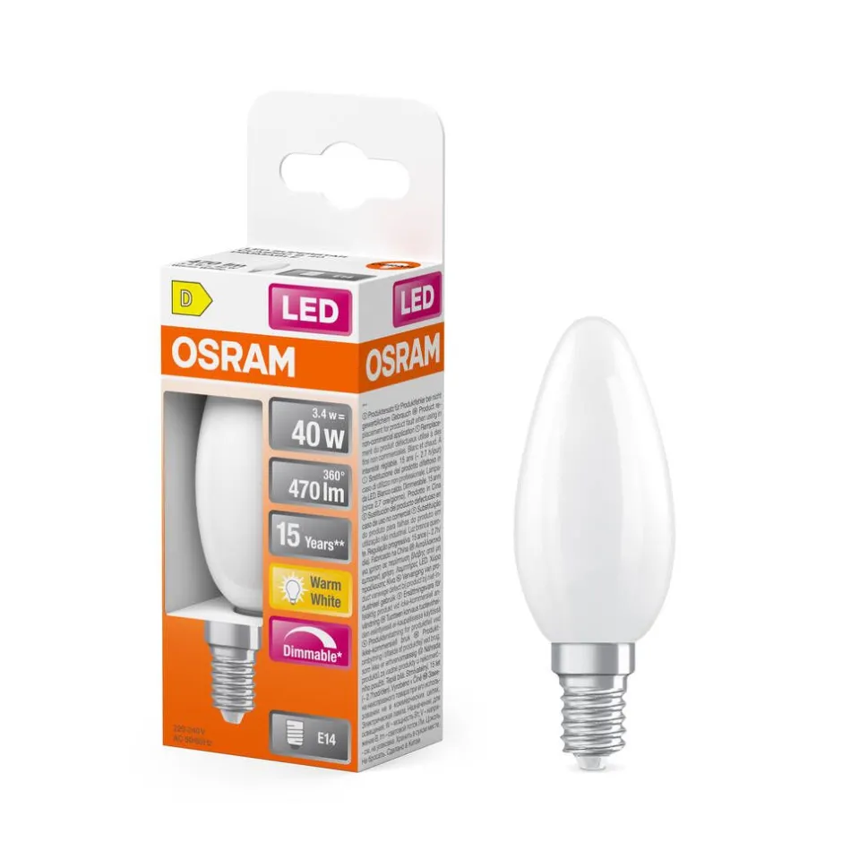 Osram Lamput Ja Valaisintarvikkeet*LED Superstar Classic B 40 Fil.DIM 3.4W 827 Frosted E1