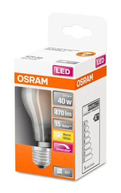 Osram Lamput Ja Valaisintarvikkeet*LED vakiolamppu 470lm 2700K E27 DIM