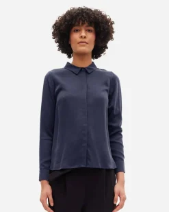 Papu Puserot*pusero Fitted Shirt Tummansininen
