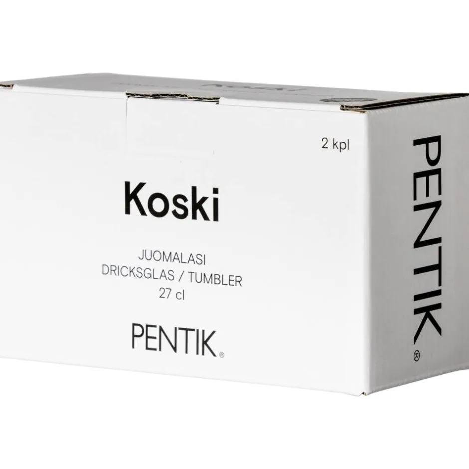 Pentik Astiat*juomalasi Koski 27 cl harmaa 2 kpl