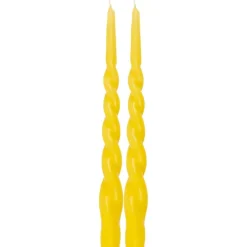 Pentik Kynttilät Ja Huonetuoksut*kruunukynttilä Kierre 28 cm keltainen 2kpl/pkt