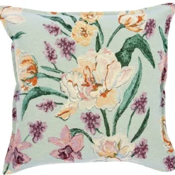 Pentik Sisustustekstiilit*tyynynpäällinen Helmililja 45x45 cm gobeliini v.vihre