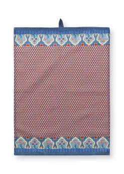Pip Studio Keittiötekstiilit*keittiöpyyhe Flower Festival 50x70 cm Blue-Red