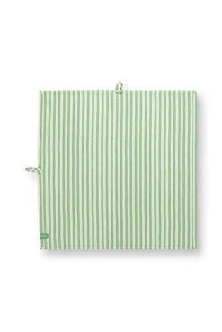 Pip Studio Keittiötekstiilit*keittiöpyyhe Stripes 65x65 cm 2 kpl Light Green