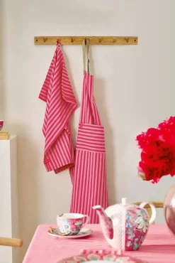 Pip Studio Keittiötekstiilit*keittiöpyyhe Stripes 65x65 cm 2 kpl Pink