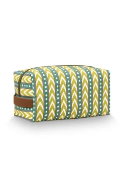 Pip Studio Kylpyhuonetarvikkeet|Meikkipussit Ja Toilettilaukut*kosmetiikkalaukku Coco Samba Stripe 21,5x10x10,5