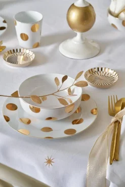 Pip Studio Astiat*kulho Dot Delight 2 kpl White-Gold 15cm
