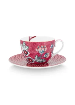 Pip Studio Astiat*kuppi & aluslautanen Flower Festival 280 ml 2 kpl
