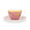 Pip Studio Astiat*kuppi & aluslautanen La Majorelle 280 ml Pink