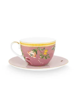 Pip Studio Astiat*kuppi & aluslautanen La Majorelle 280 ml Pink
