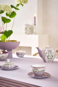 Pip Studio Astiat*kuppi ja alunen Lily&Lotus Tiles 280 ml Lilac