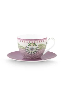 Pip Studio Astiat*kuppi ja alunen Lily&Lotus Tiles 280 ml Lilac