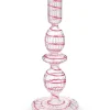 Pip Studio Lyhdyt Ja Kynttilänjalat*kynttilänjalka lasia Swirl S 20 cm Pink