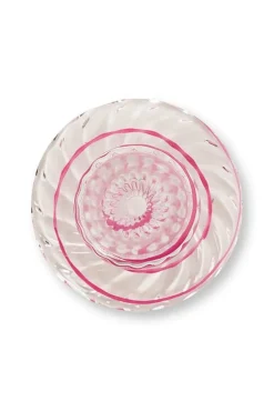 Pip Studio Lyhdyt Ja Kynttilänjalat*kynttilänjalka lasia Swirl S 20 cm Pink