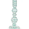 Pip Studio Lyhdyt Ja Kynttilänjalat*kynttilänjalka Swirl Light Blue M 22 cm