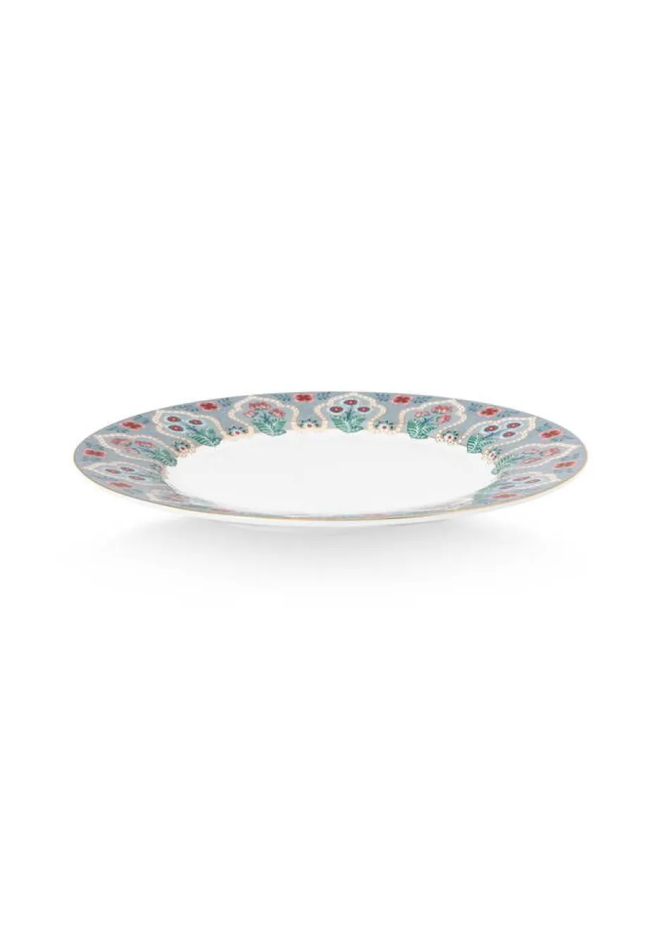 Pip Studio Astiat*lautanen Flower Festival Deco 21 cm Light Blue