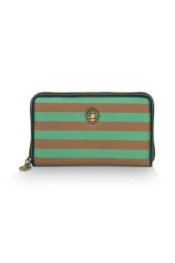 Pip Studio Lompakot*lompakko Willow Wallet Stripe 18x3x11 cm Green