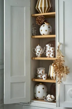 Pip Studio Maljakot Ja Ruukut*maljakko Metal Dots 32 cm White-Gold
