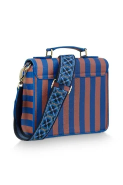 Pip Studio Laukut Ja Kassit*olkalaukku Frances Small Stripe Blue 19x7x17,5 cm