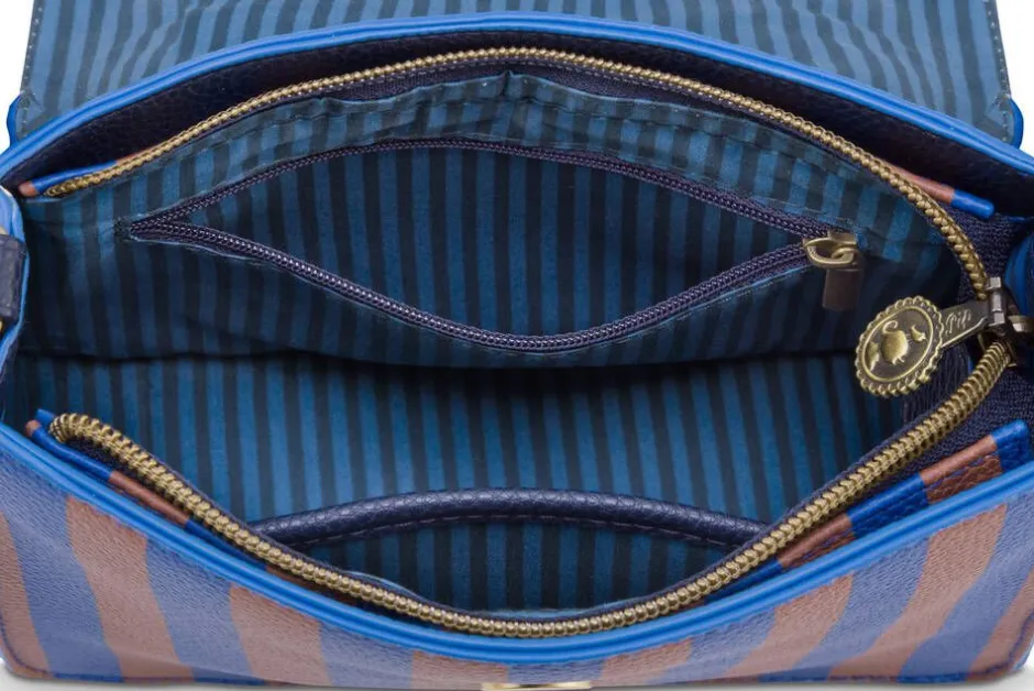 Pip Studio Laukut Ja Kassit*olkalaukku Frances Small Stripe Blue 19x7x17,5 cm