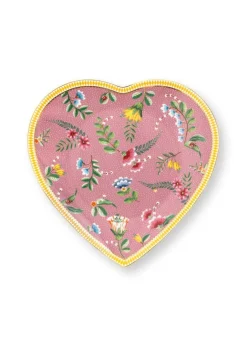 Pip Studio Astiat*sydänlautanen La Majorelle 21,5 cm 2 kpl Pink
