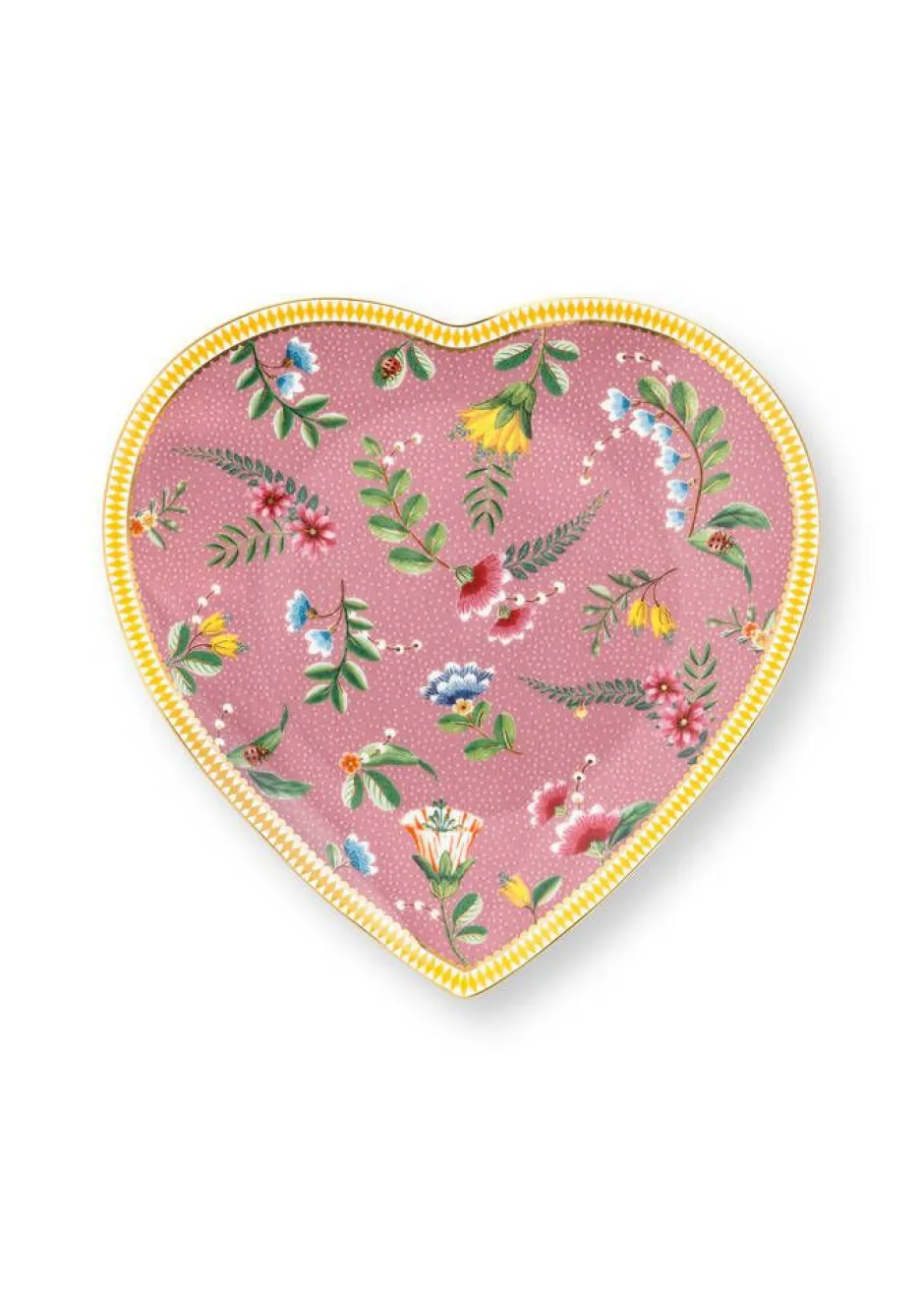 Pip Studio Astiat*sydänlautanen La Majorelle 21,5 cm 2 kpl Pink